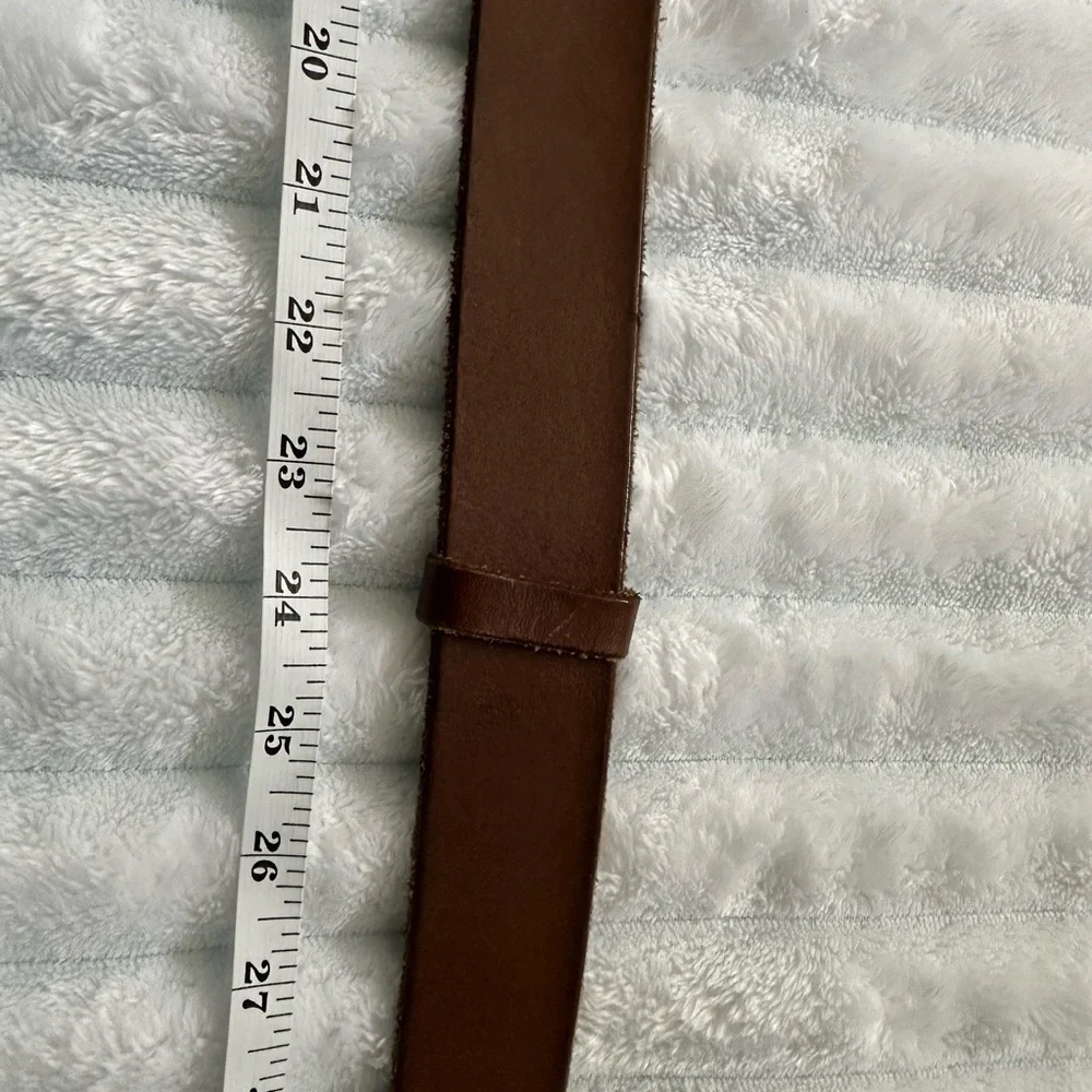 Gucci Brown Leather Belt with Gold Double G Buckle - Picture 7 of 12
